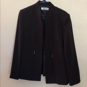 Chocolate brown fully lined Tahari blazer